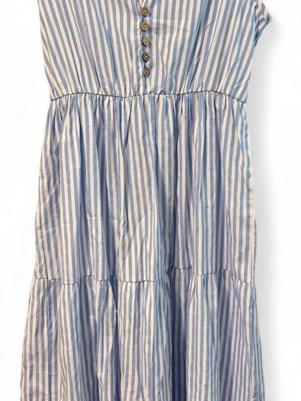 SHEIN Blue and White Striped Maxi Dress